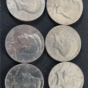 Set of 10 1986 Half Dollar Coins